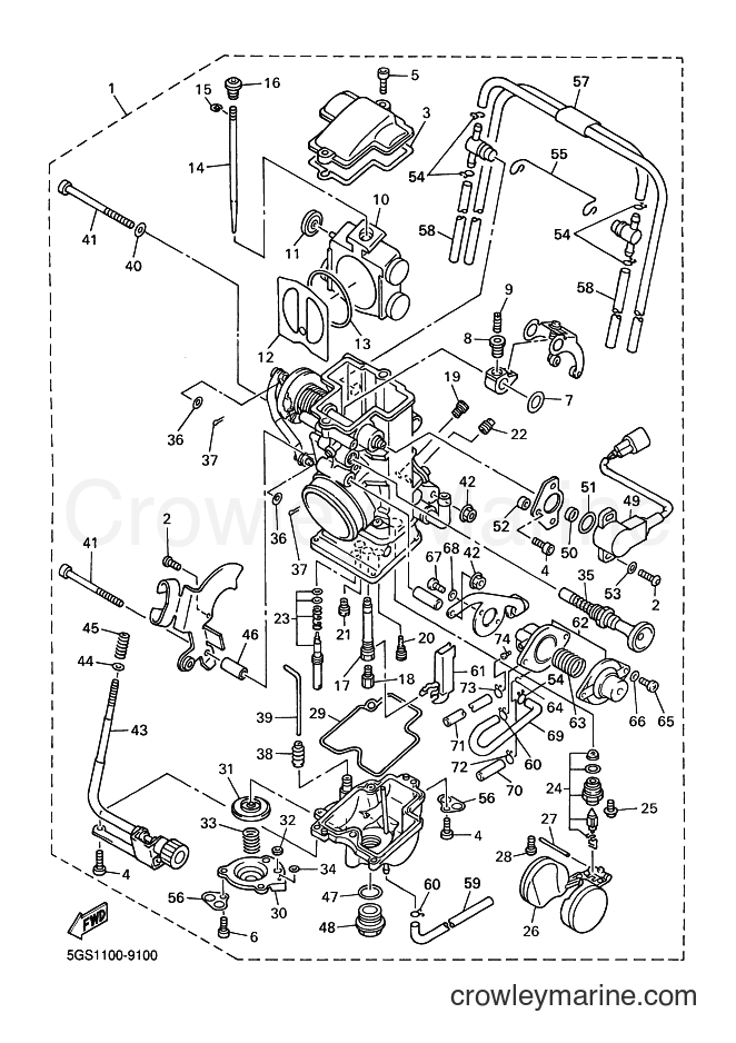 1999 Dirt Bike WR400F - WR400F (5GS2) [030] - CARBURETOR