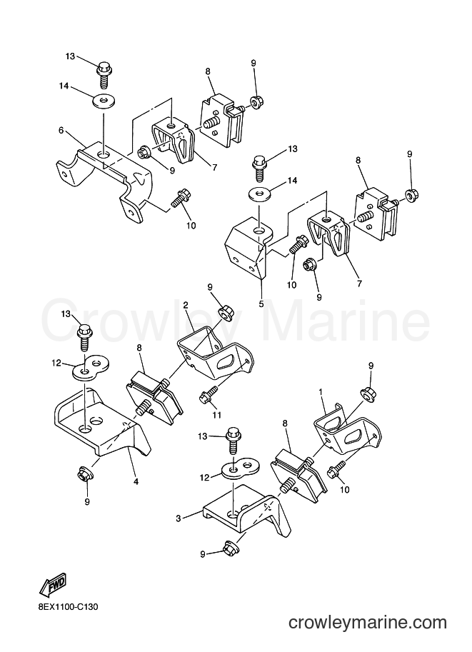 Yamaha Motors SXV60ER (8EY3) [020] - ENGINE BRACKET