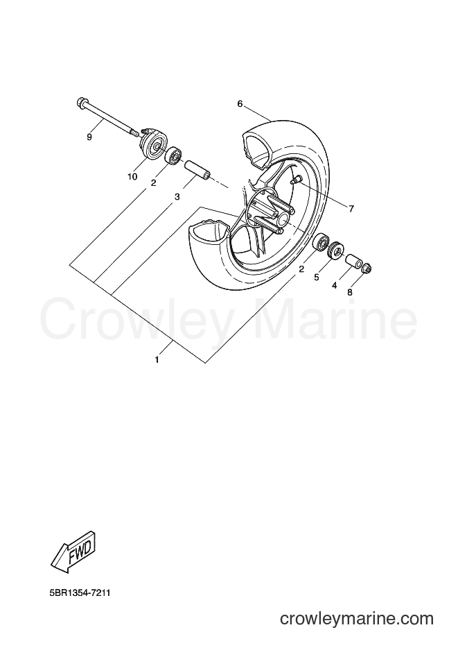 Yamaha Motors YQ50 (5SB2) [010] - FRONT WHEEL