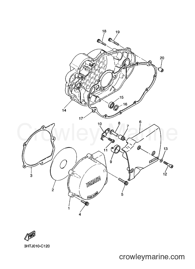 2014 Street Bike SR400 - SR400 (B272) [010] - CRANKCASE COVER 1