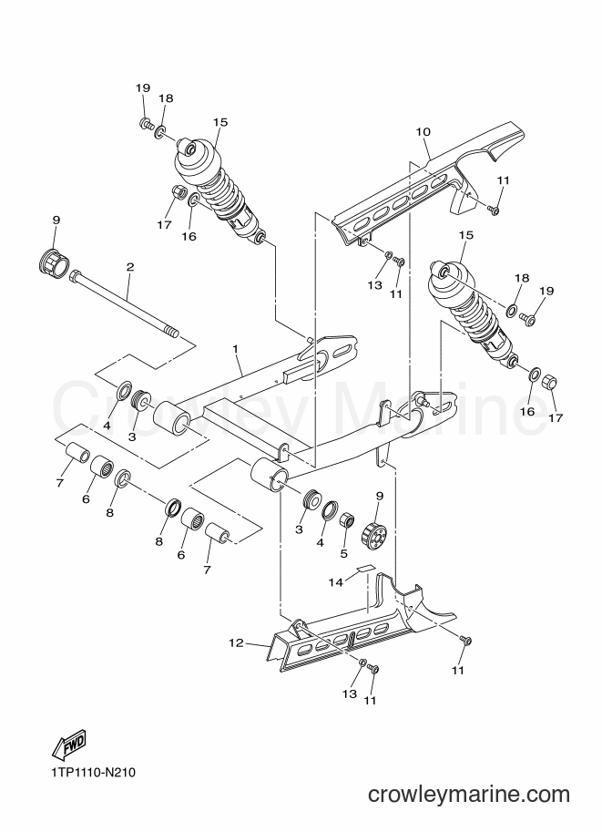 Yamaha Motors XVS950CU (2DE3) [010] - REAR ARM & SUSPENSION