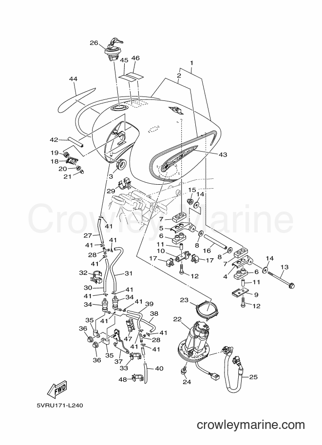 2012 Cruiser XV1700AS - XV1700AS (5VRU) [010] - FUEL TANK