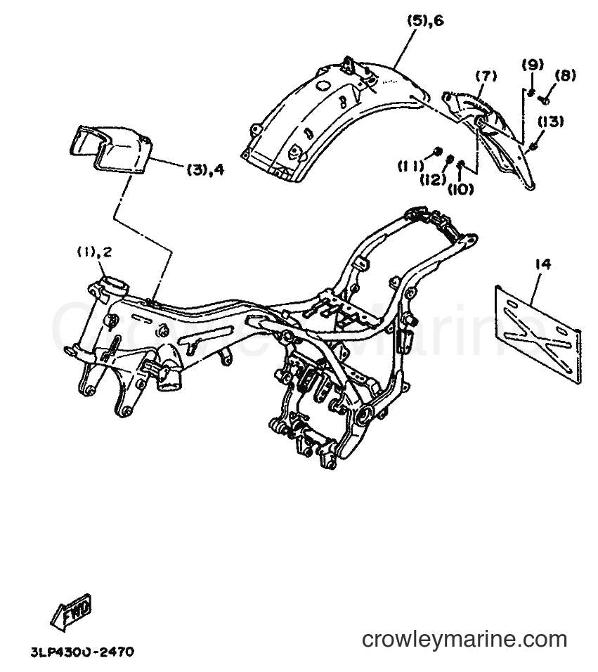 1992 Cruiser XV1100 - XV1100 (3EF4) [999] - ALTERNATE FOR CHASSIS 1