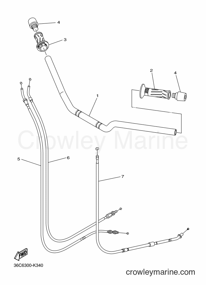 2012 Street Bike XJ6F - XJ6F (36PM) [010] - STEERING HANDLE & CABLE
