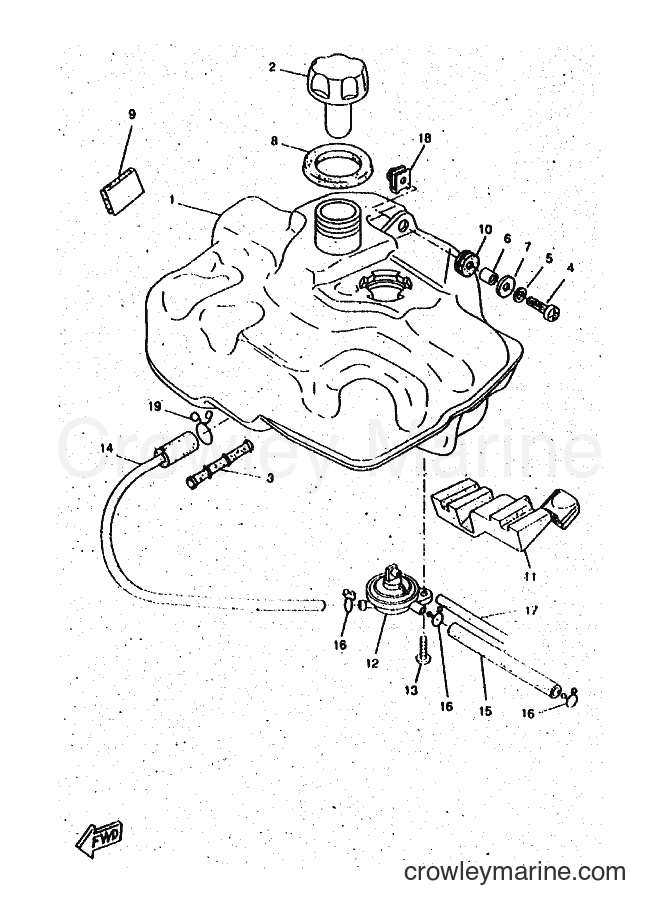 1996 Scooter CW50RSP - CW50RSP (4WS2) [010] - FUEL TANK