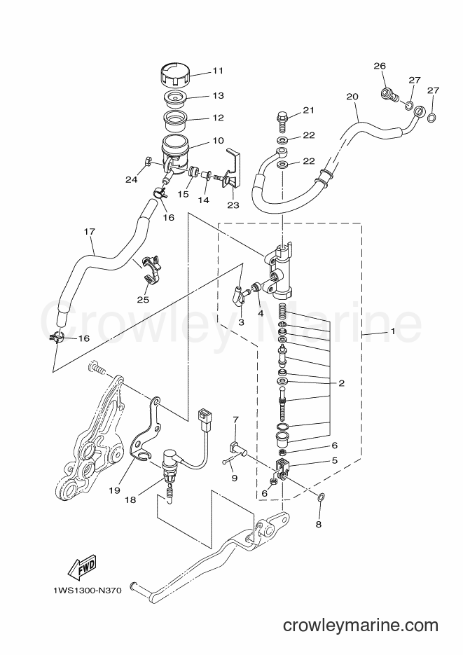 2015 Street Bike FZ07FC - FZ07FC (2RC2) [010] - REAR MASTER CYLINDER