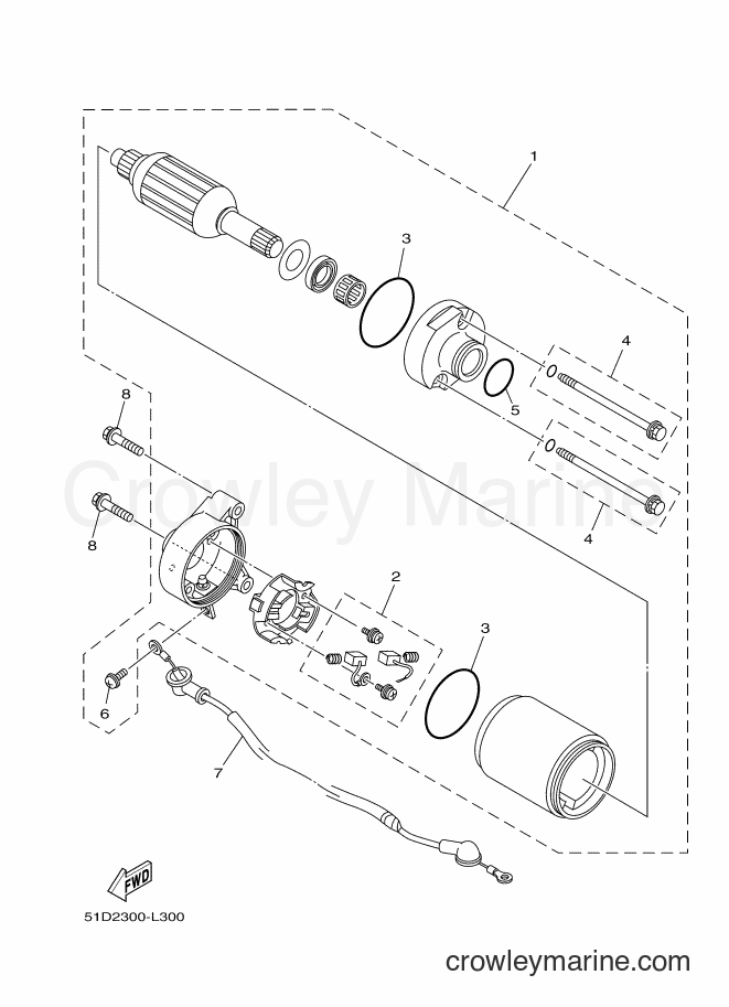 Yamaha Motors YBR125ED (51D2) [010] - STARTING MOTOR