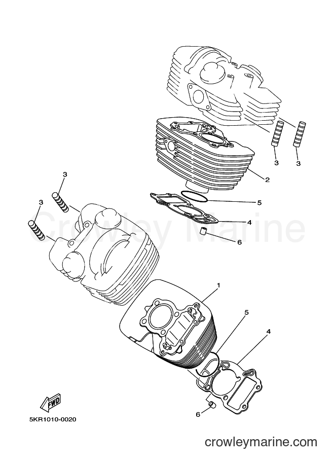 Yamaha Motors XVS250 (5KR2) [080] - CYLINDER
