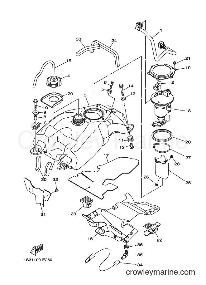 2012 ATV YFM700R - YFM700R (1ASH) [010] - FUEL TANK