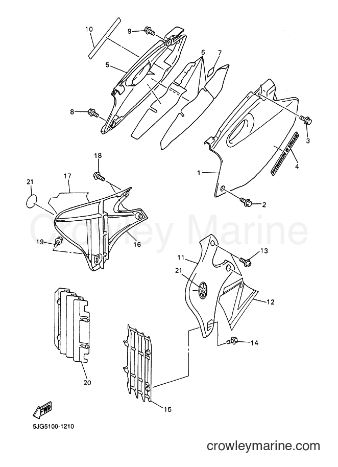 2001 Dirt Bike YZ426F - YZ426F (5JG6) [080] - SIDE COVER