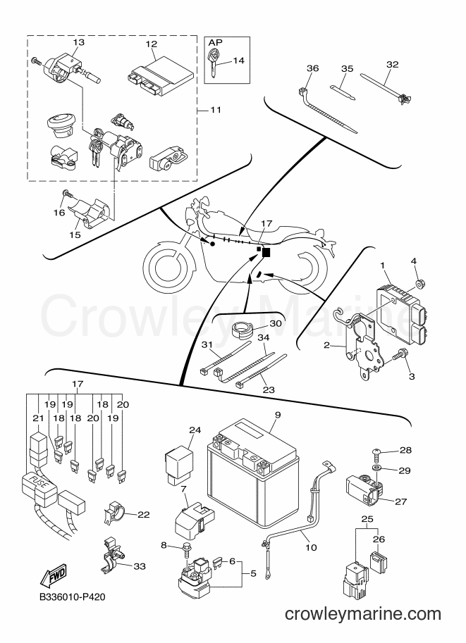Yamaha Motors XVS950CU (B336) [010] - ELECTRICAL 2