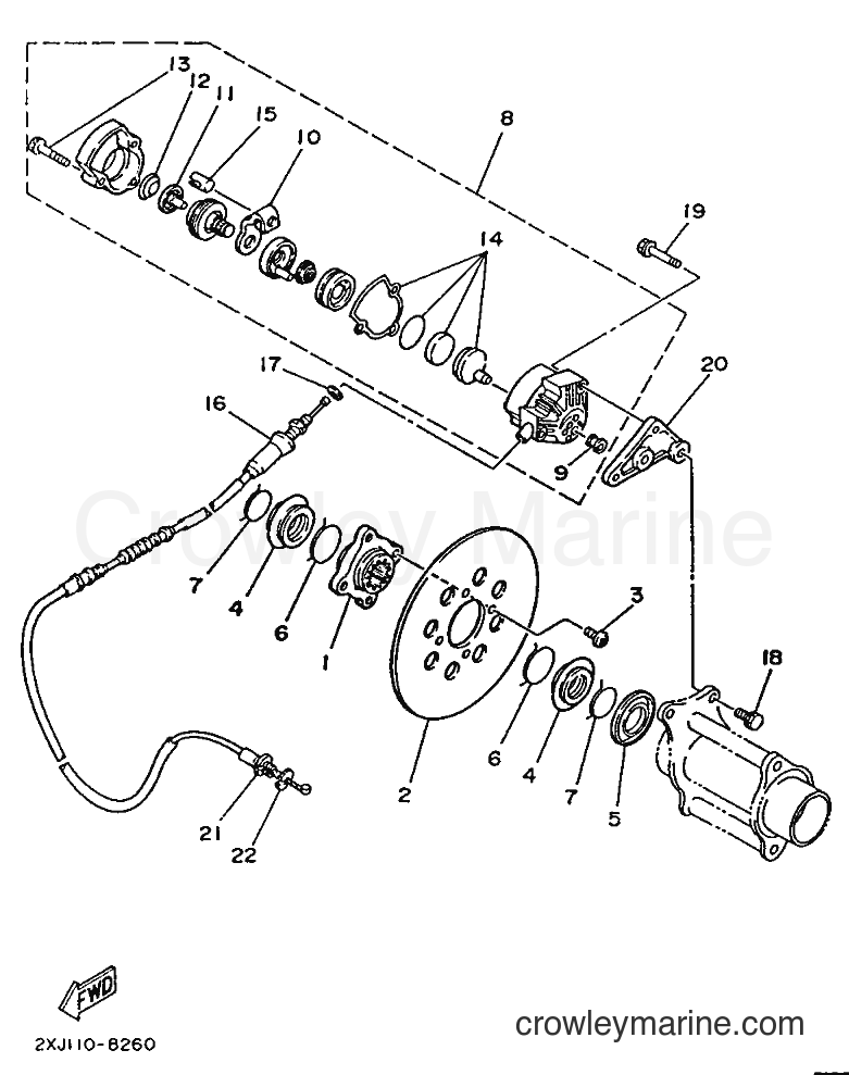 1988 ATV YFS200 - YFS200 (2XJ0) [025] - BRAKE