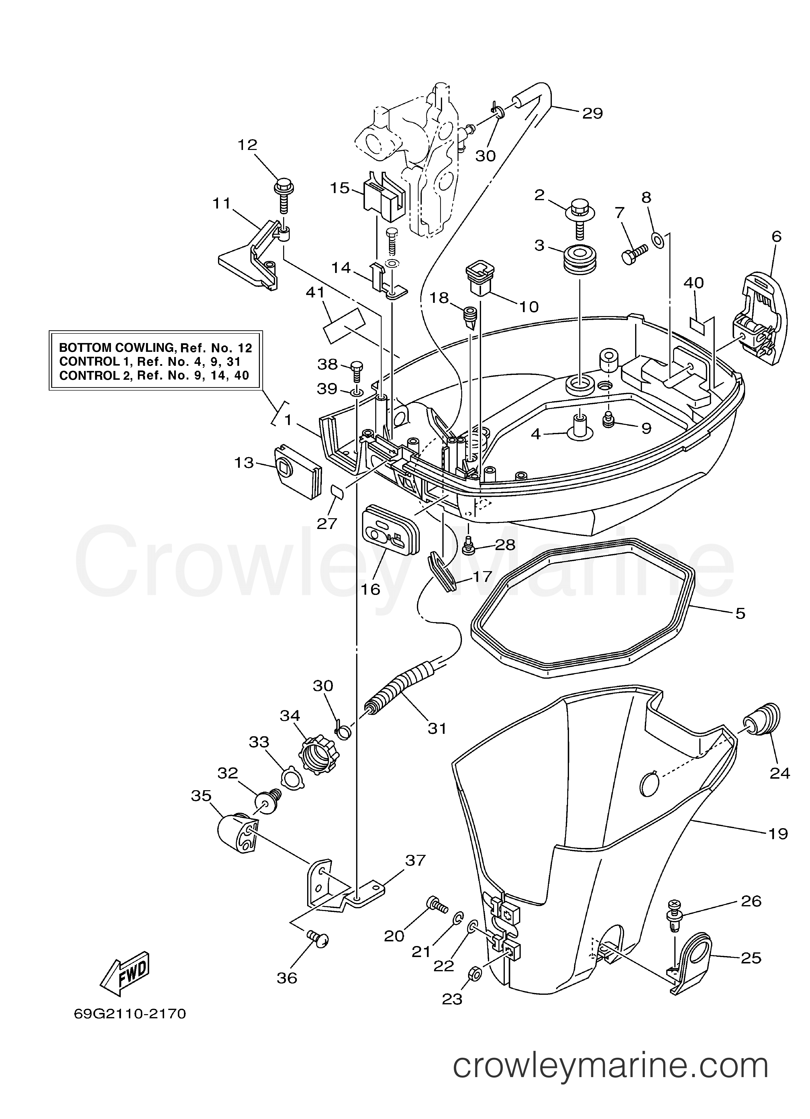 Yamaha Motors T8PLHC - BOTTOM COWLING