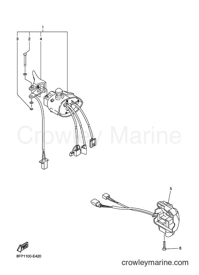 Yamaha Motors RX10 (8FP1) [020] - HANDLE SWITCH & LEVER