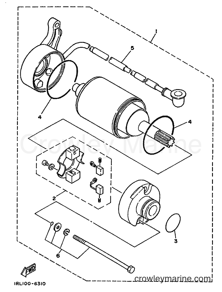1989 Dirt Bike TW200E - TW200E (3AW4) [010] - STARTING MOTOR