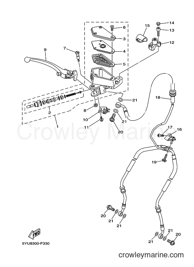 2007 Street Bike MT01 - MT01 (5YU8) [010] - FRONT MASTER CYLINDER