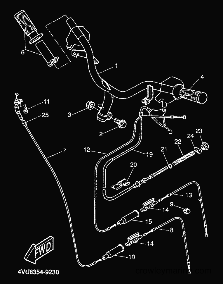 2000 Scooter CW50 - CW50 (5HG8) [010] - STEERING CABLE FOR DISK BRAKE