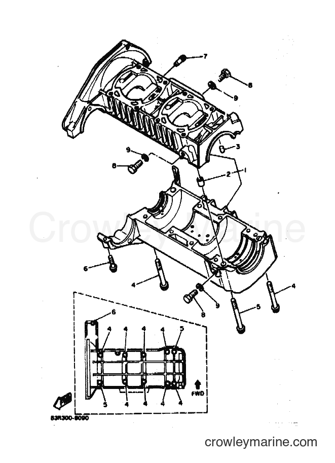 1991 Snowmobile VK540E - VK540E (88N1) [010] - CRANKCASE