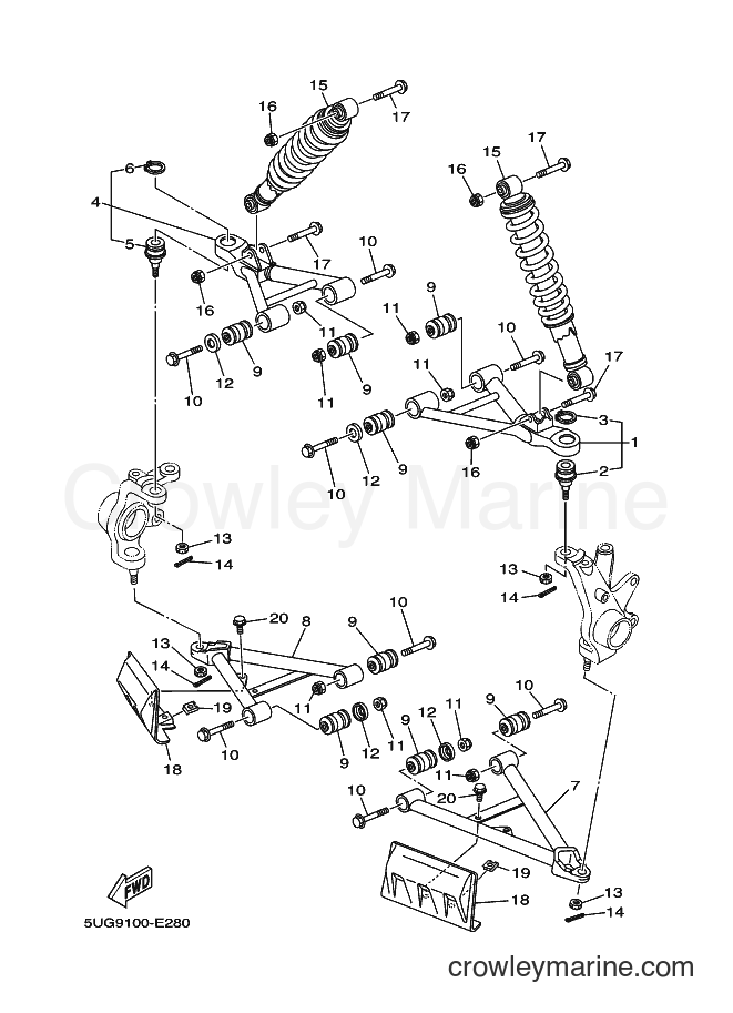 2006 ATV YXR660F - YXR660F (5UGG) [010] - FRONT SUSPENSION & WHEEL