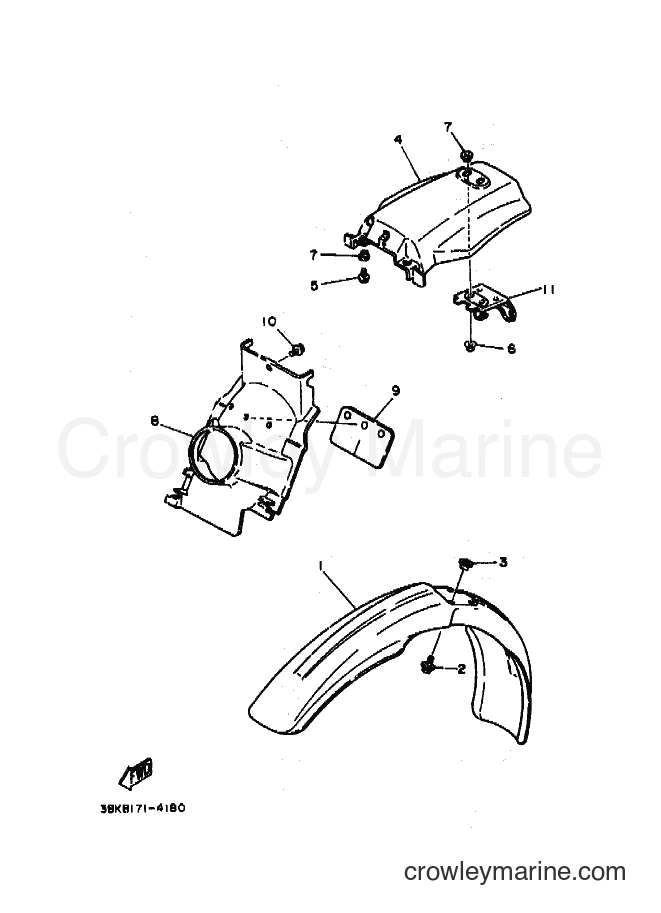 1995 Dirt Bike DT50LC - DT50LC (3BKB) [010] - FENDER