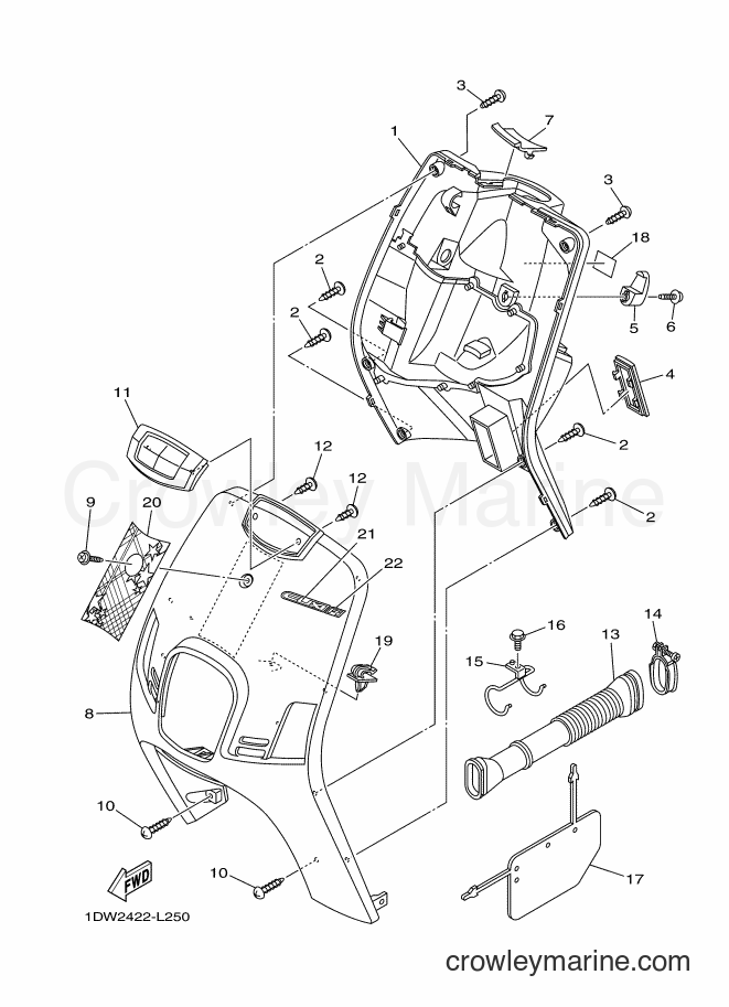 Yamaha Motors XC100N (1DW2) [010] - LEG SHIELD