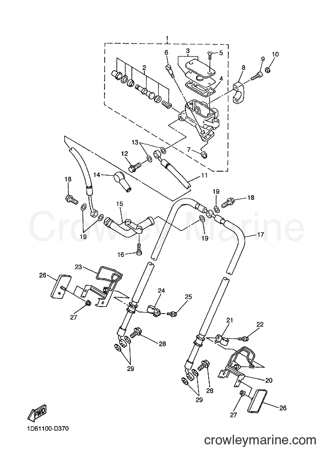 Yamaha Motors XVZ13CT (1D6C) [010] - FRONT MASTER CYLINDER