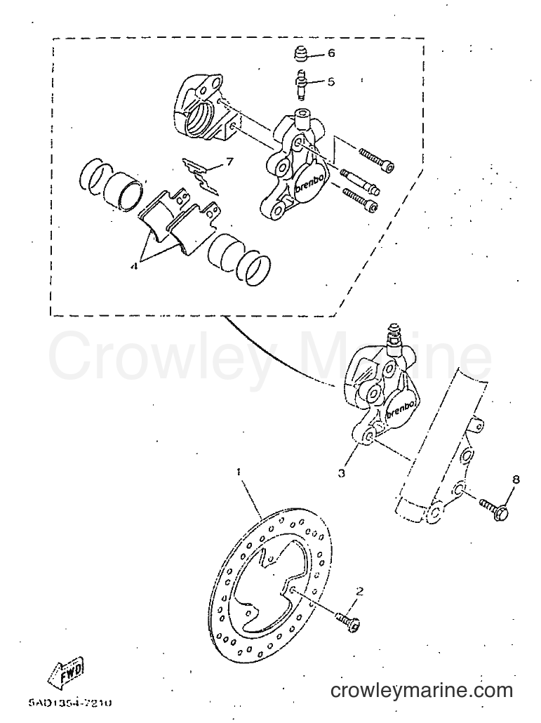 1998 Scooter YN50 - YN50 (5BV1) [999] - FRONT BRAKE