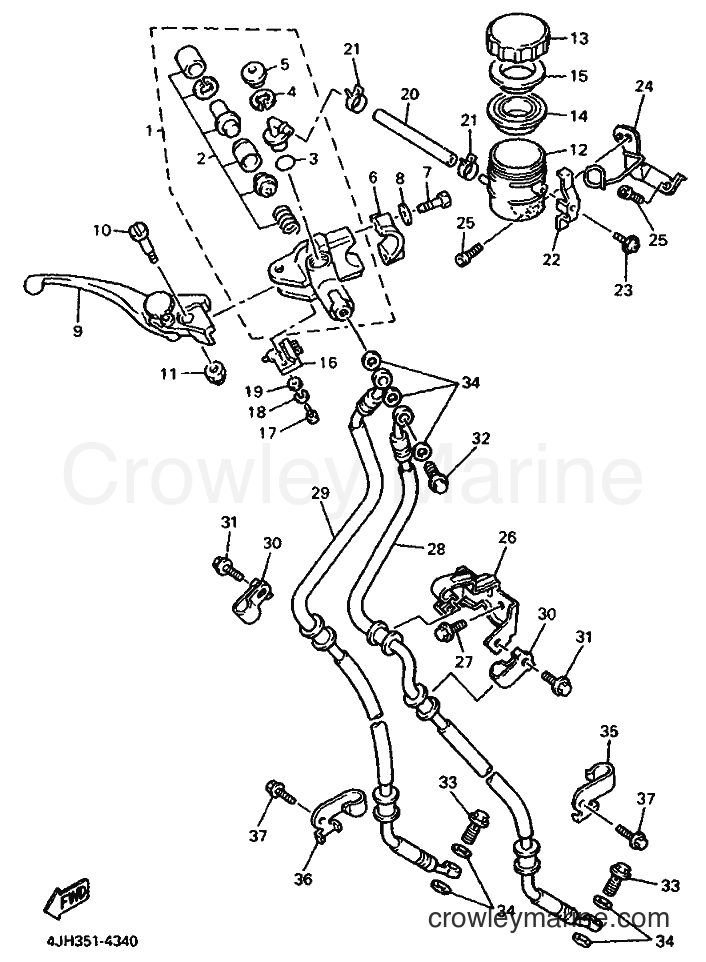 Yamaha Motors FZR600R (4JH2) [999] - FRONT MASTER CYLINDER