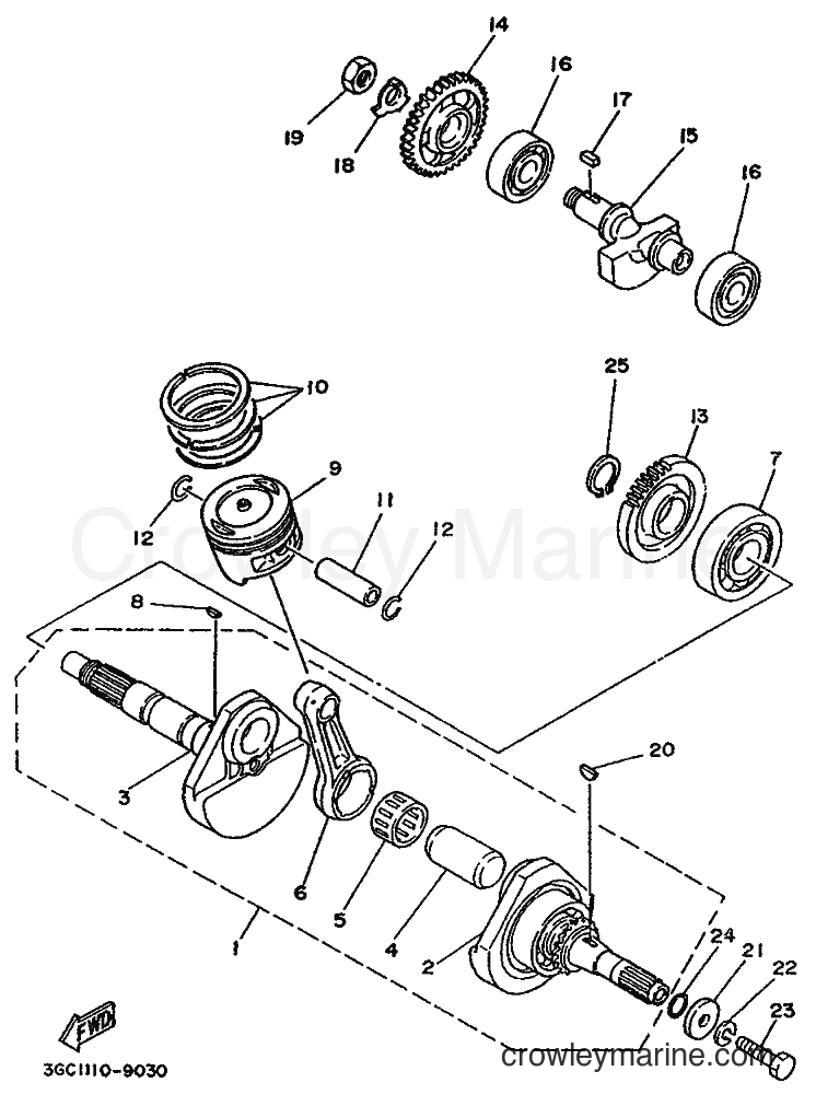 1989 ATV YFM200DX - YFM200DX (3GC2) [010] - CRANKSHAFT & PISTON