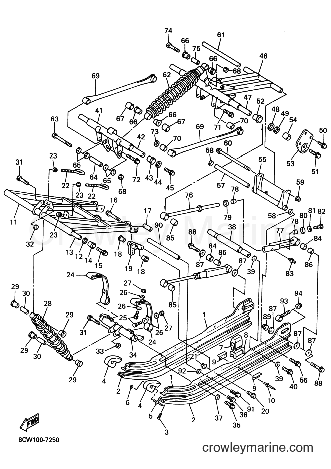 1997 Snowmobile VX600LT - VX600LT (8CS1) [020] - TRACK SUSPENSION 2