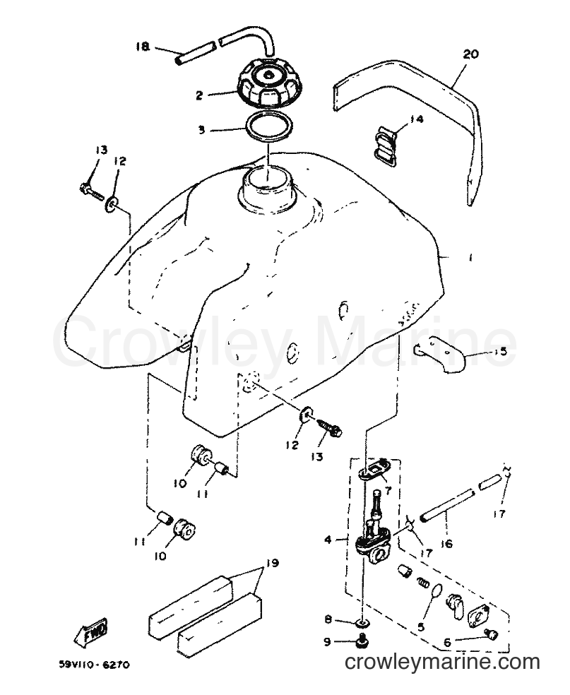 Yamaha Motors YFM225N (59V) [999] - FUEL TANK