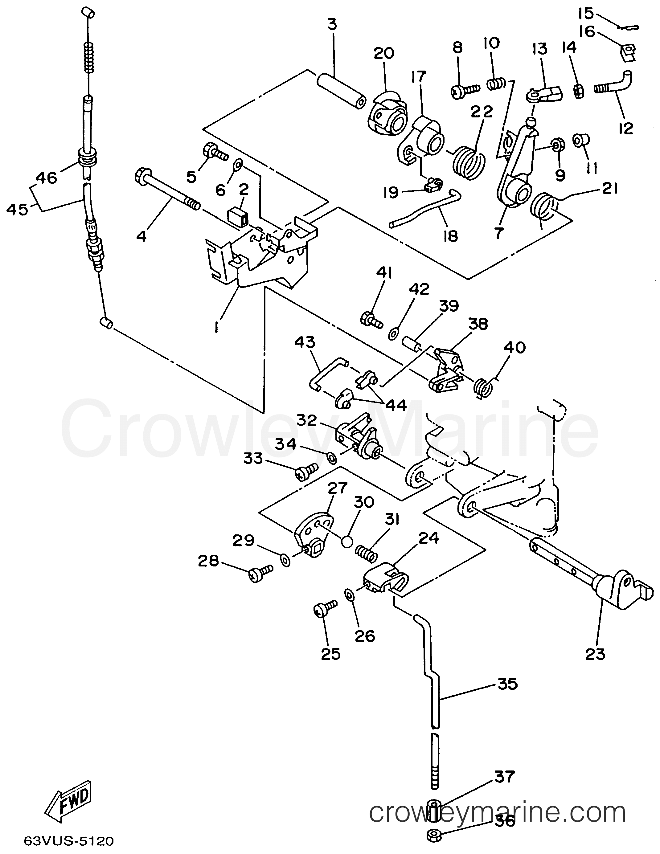 Yamaha Motors 9.9ELHU - CONTROL 1