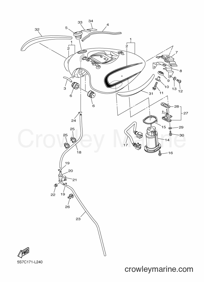 2012 Cruiser XVS950A - XVS950A (5S7C) [010] - FUEL TANK