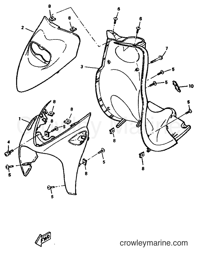 1995 Scooter YM50 - YM50 (4RC1) [999] - LEG SHIELD