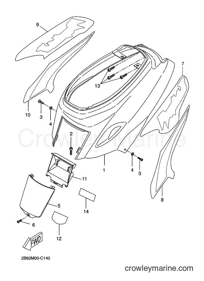 2005 Scooter CW50L - CW50L (2B64) [030] - SIDE COVER