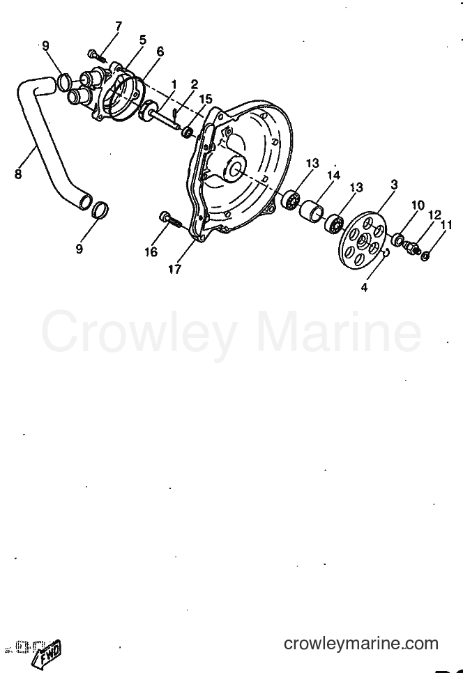 1997 Scooter YQ50 - YQ50 (5DN1) [999] - WATER PUMP