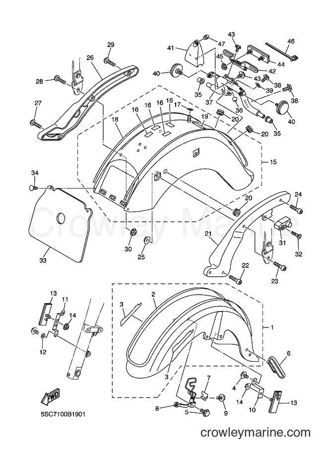 Yamaha Motors XVS650A (5SCG) [010] - FENDER