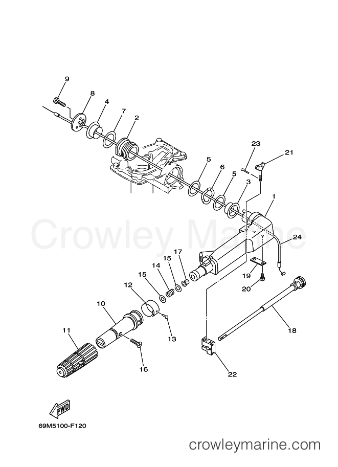 Yamaha Motors F2AMHL (6S78) [110] - STEERING