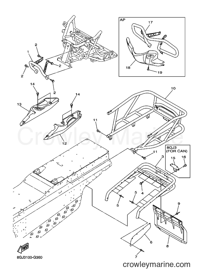 2008 Snowmobile RPZ50VT - RPZ50VT (8GJ3) [020] - BUMPER