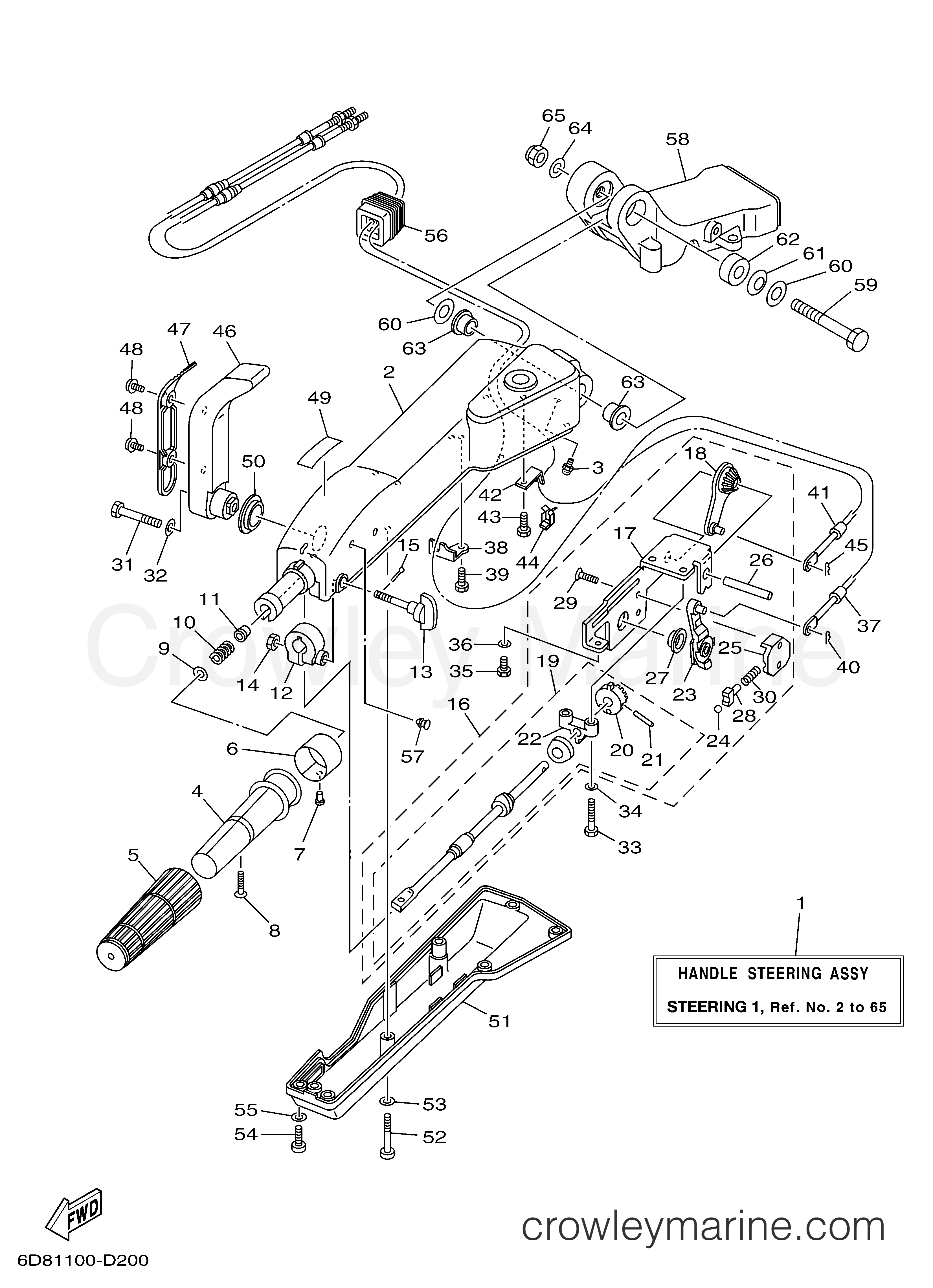 Yamaha Motors F75TLRD - STEERING 1