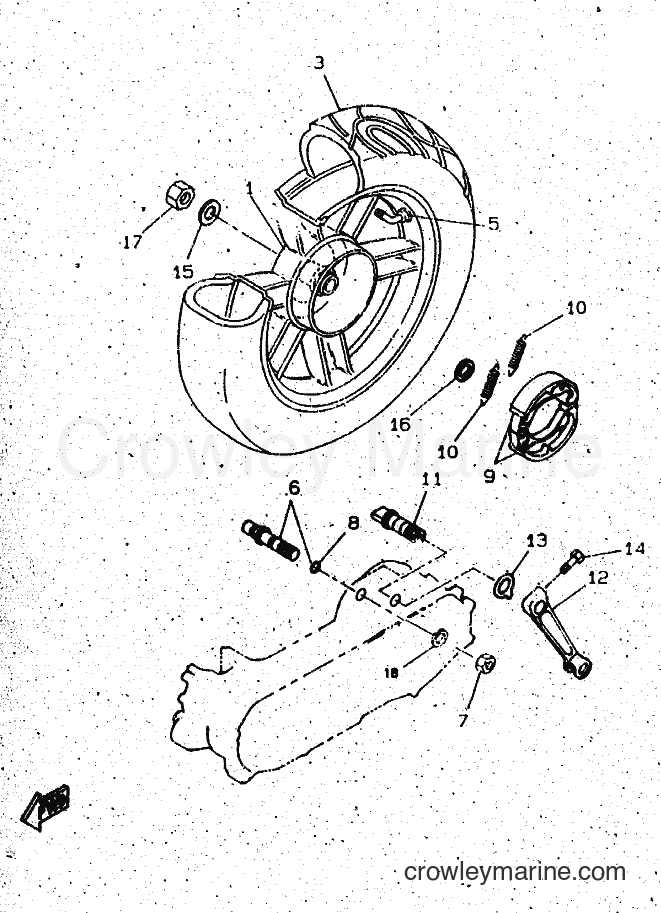 1999 Scooter CW50 - CW50 (4RW4) [010] - REAR WHEEL