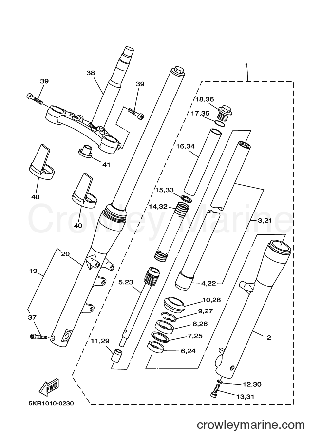 Yamaha Motors XVS250 (5KR5) [010] - FRONT FORK