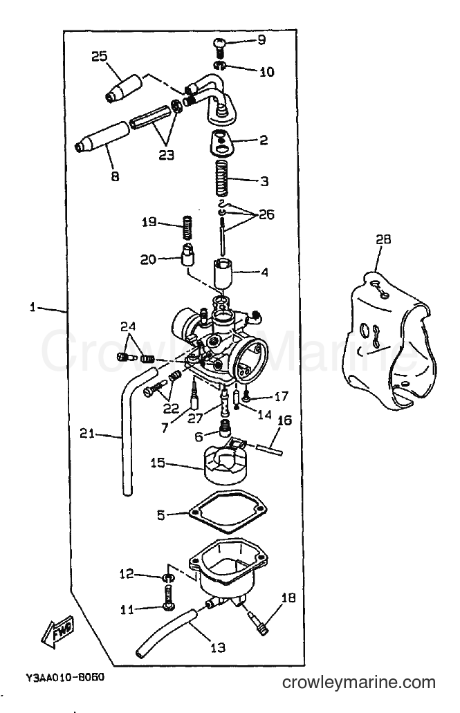 1993 Scooter CW50 - CW50 (4FG2) [010] - CARBURETOR
