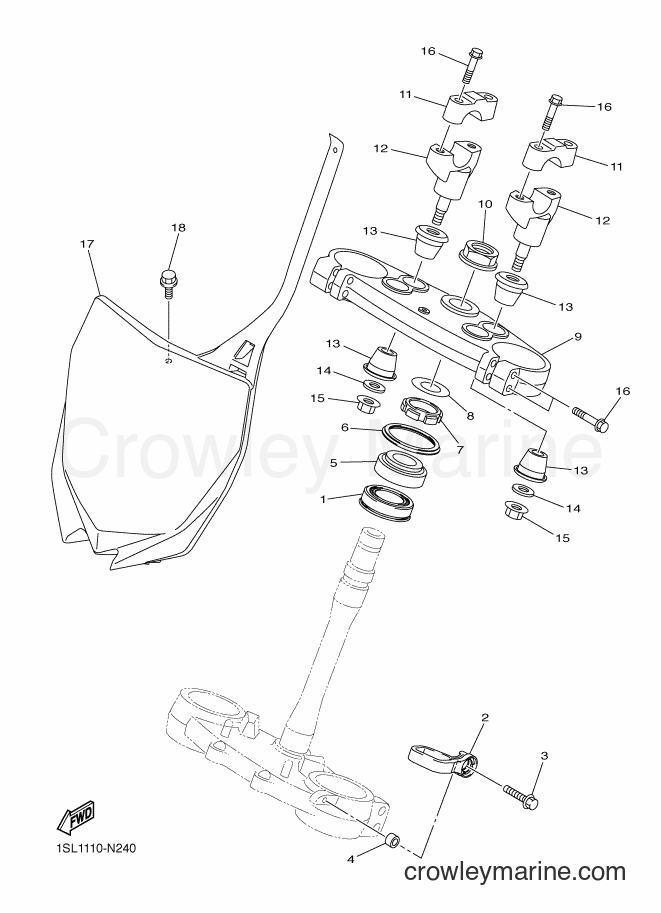 STEERING - 2016 Dirt Bike YZ450F (YZ450F (B111) [020]) - Yamaha