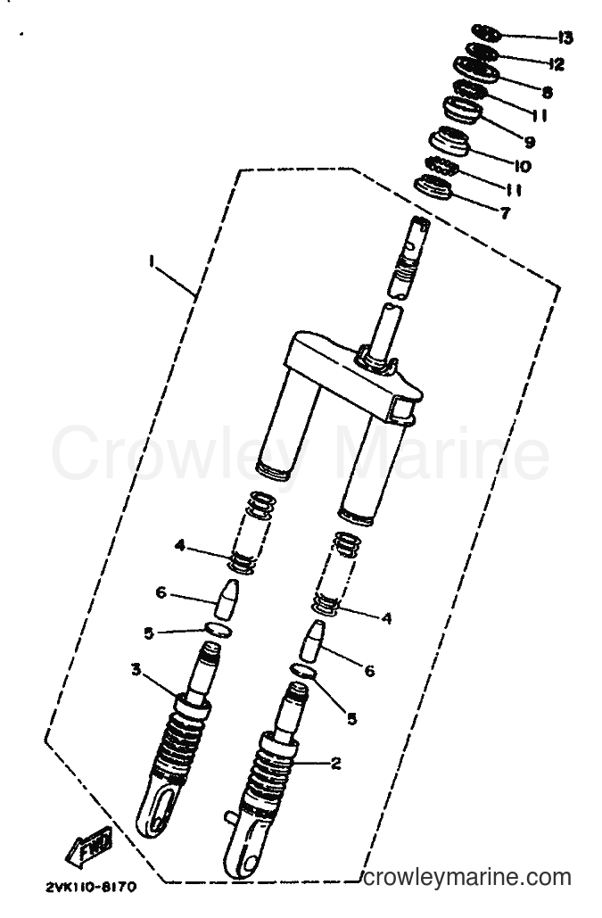 Yamaha Motors CG50E (2YT2) [010] - FRONT FORK