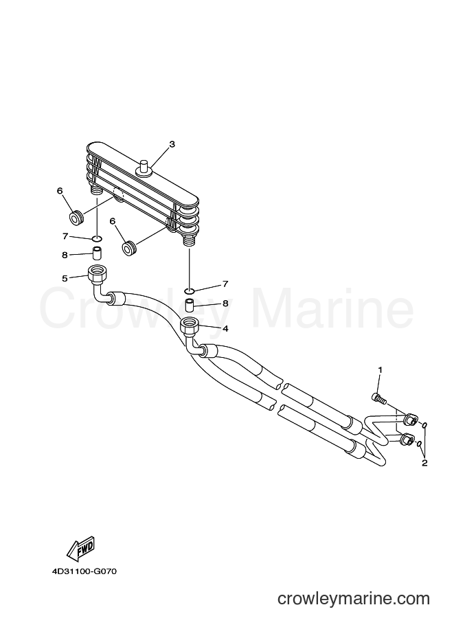 2008 ATV YFM250R - YFM250R (4D3B) [010] - OIL COOLER