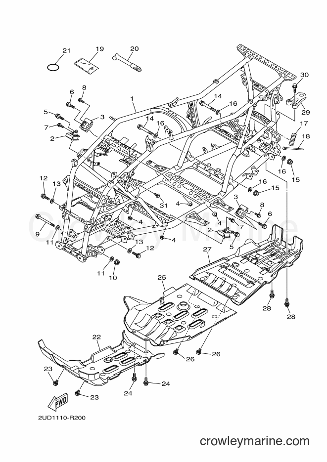 Yamaha Motors YFM700FWAD (2UDF) [010] - FRAME