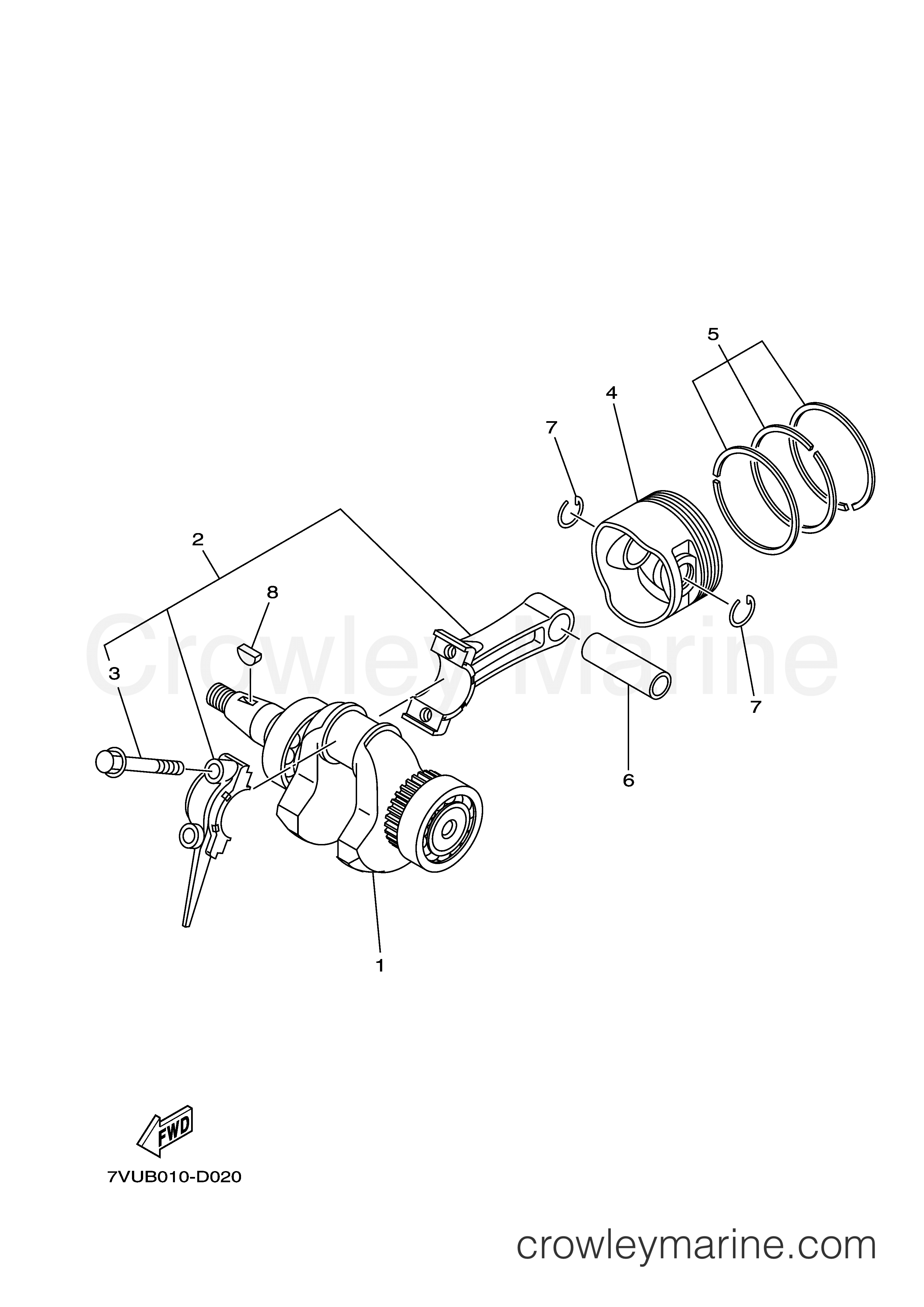 Yamaha Motors EF2800IM  (EF2800I) - CRANKSHAFT PISTON