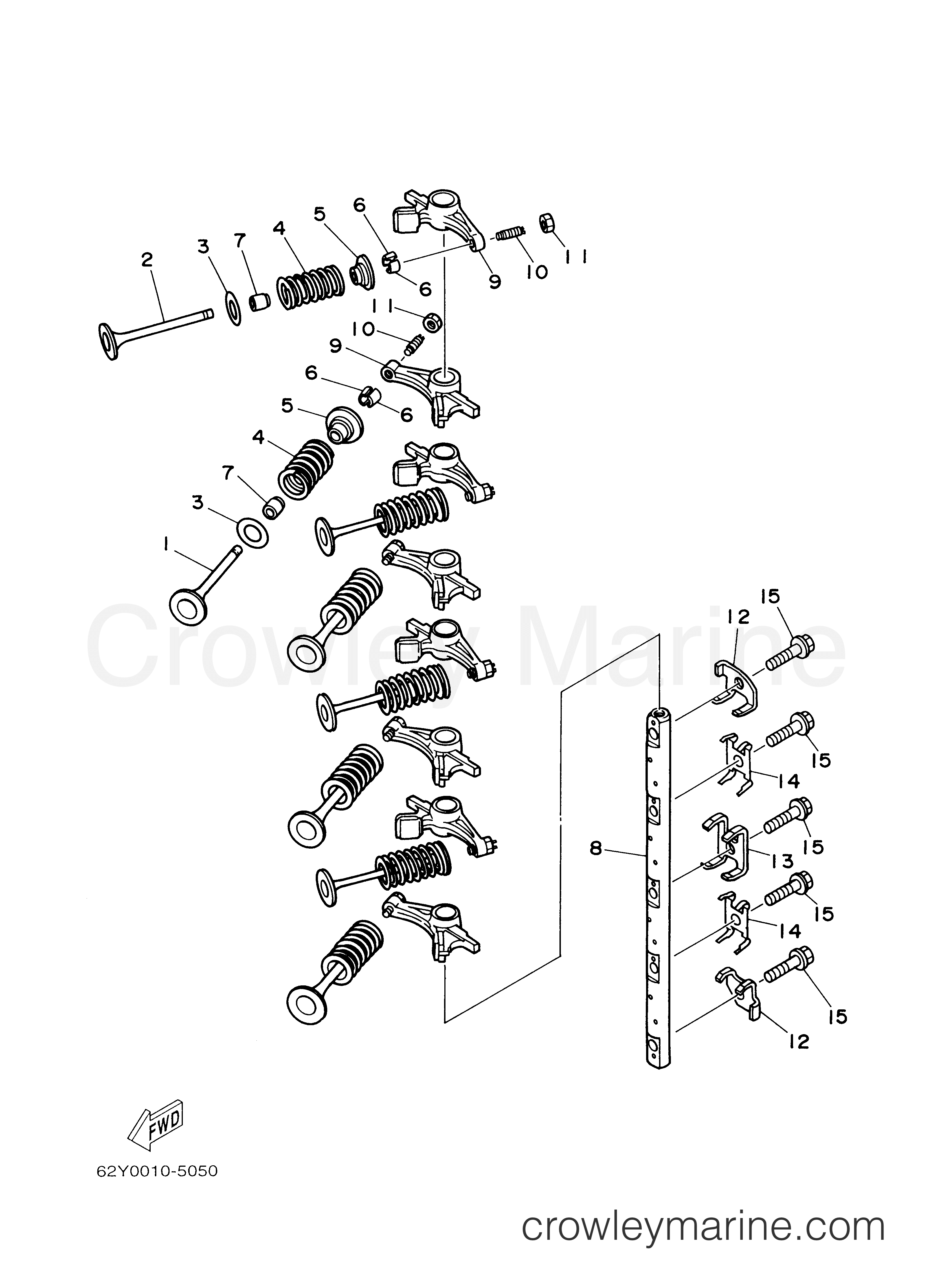 Yamaha Motors T50TLRY - VALVE