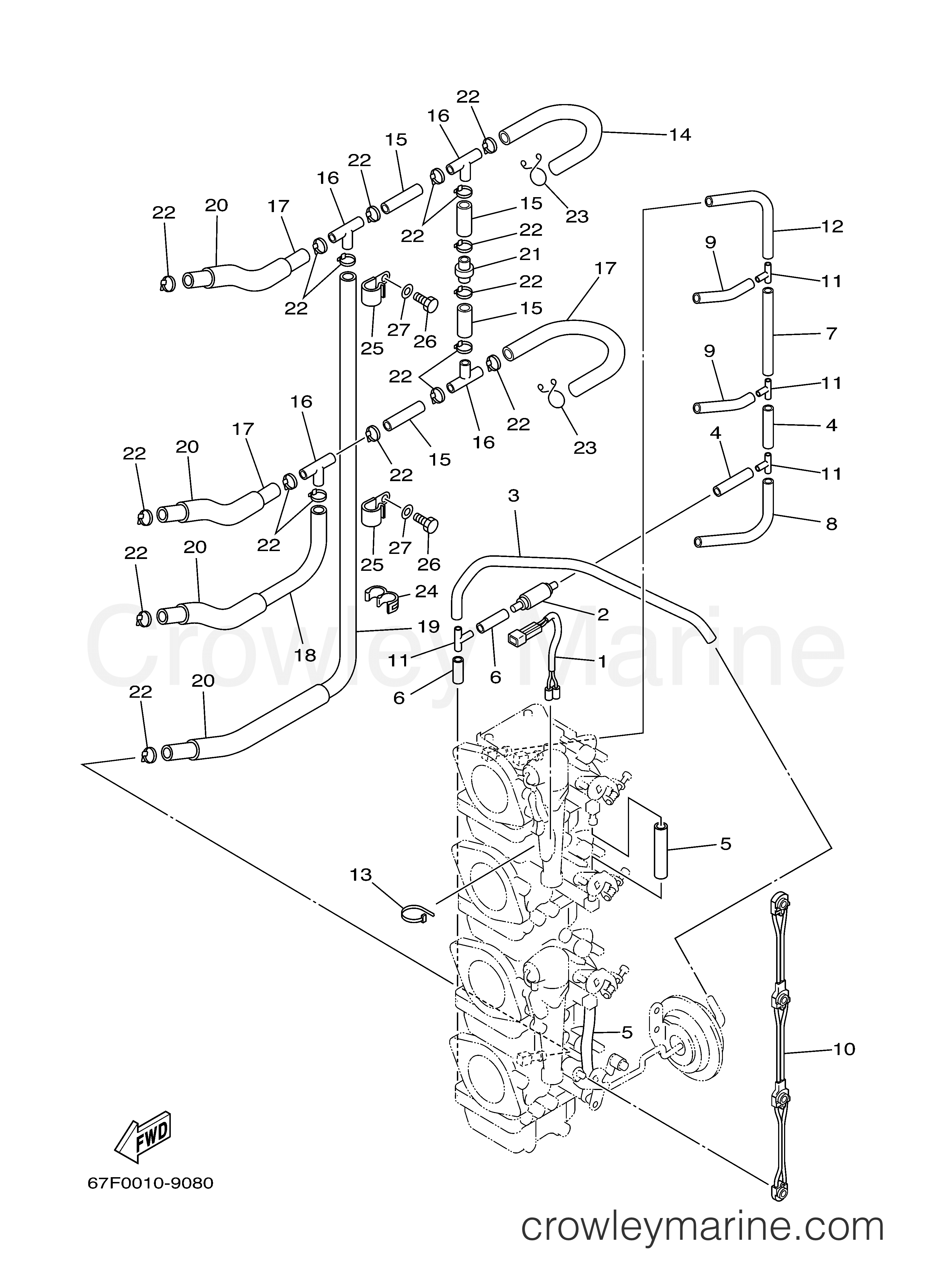 Yamaha Motors F100TLRZ - CARBURETOR 2